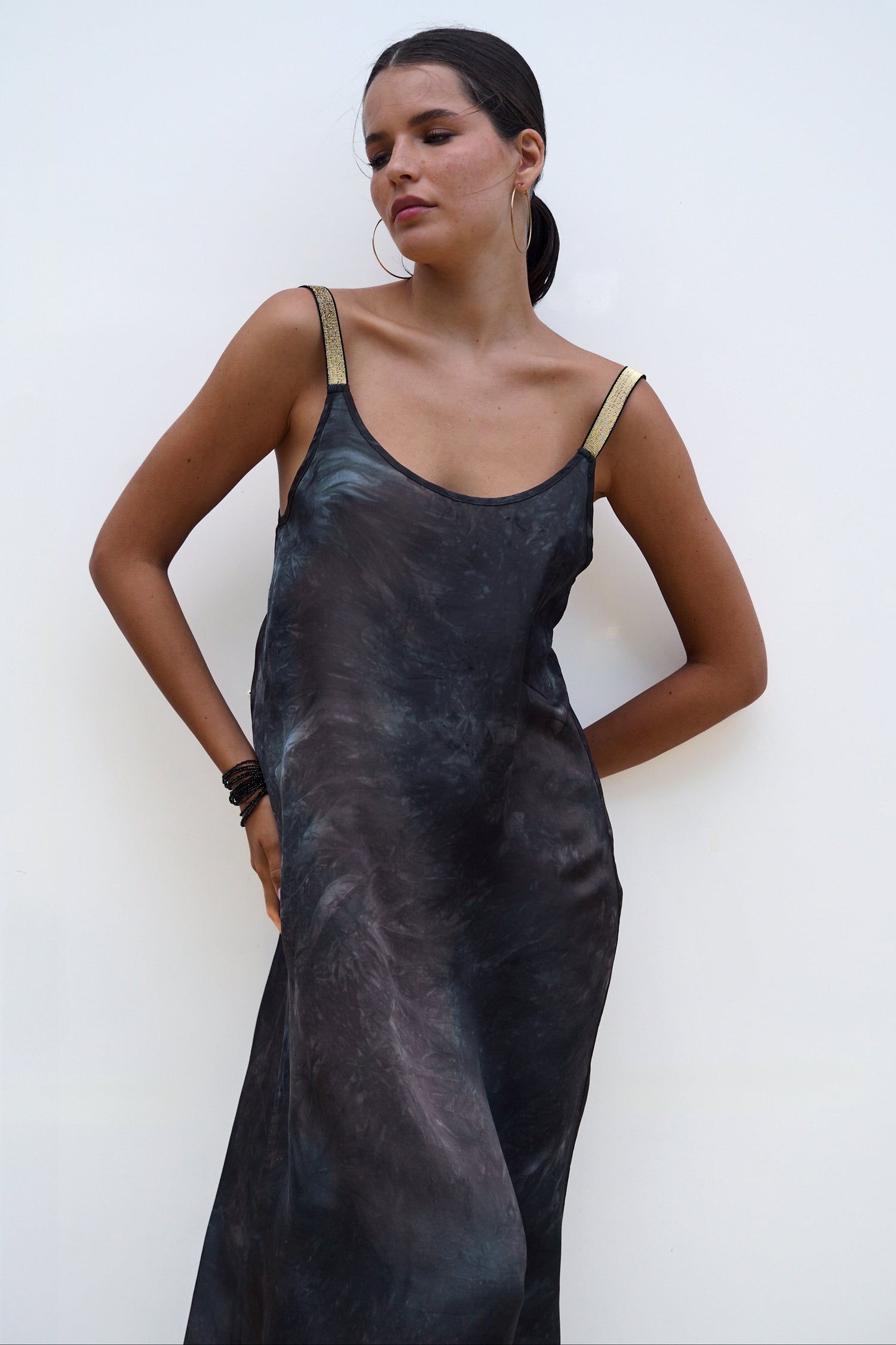 ROBE LONGUE ALIA IMPRIMÉ BLACK MALT