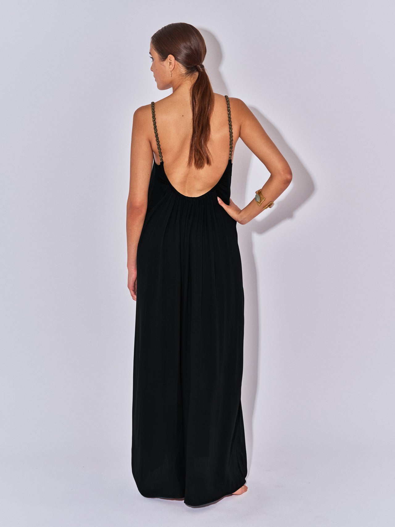 ROBE LONGUE DOS NU ALIA NOIR