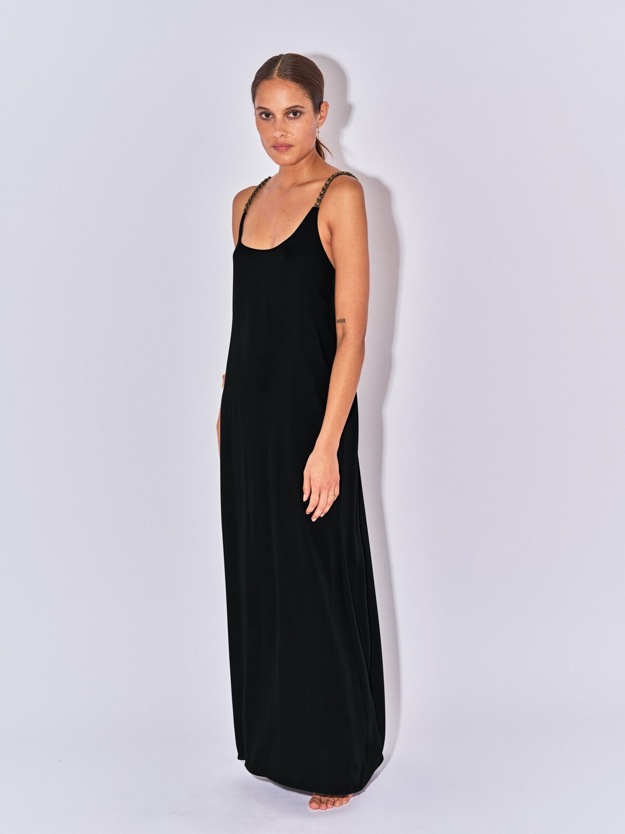 ROBE LONGUE DOS NU ALIA NOIR