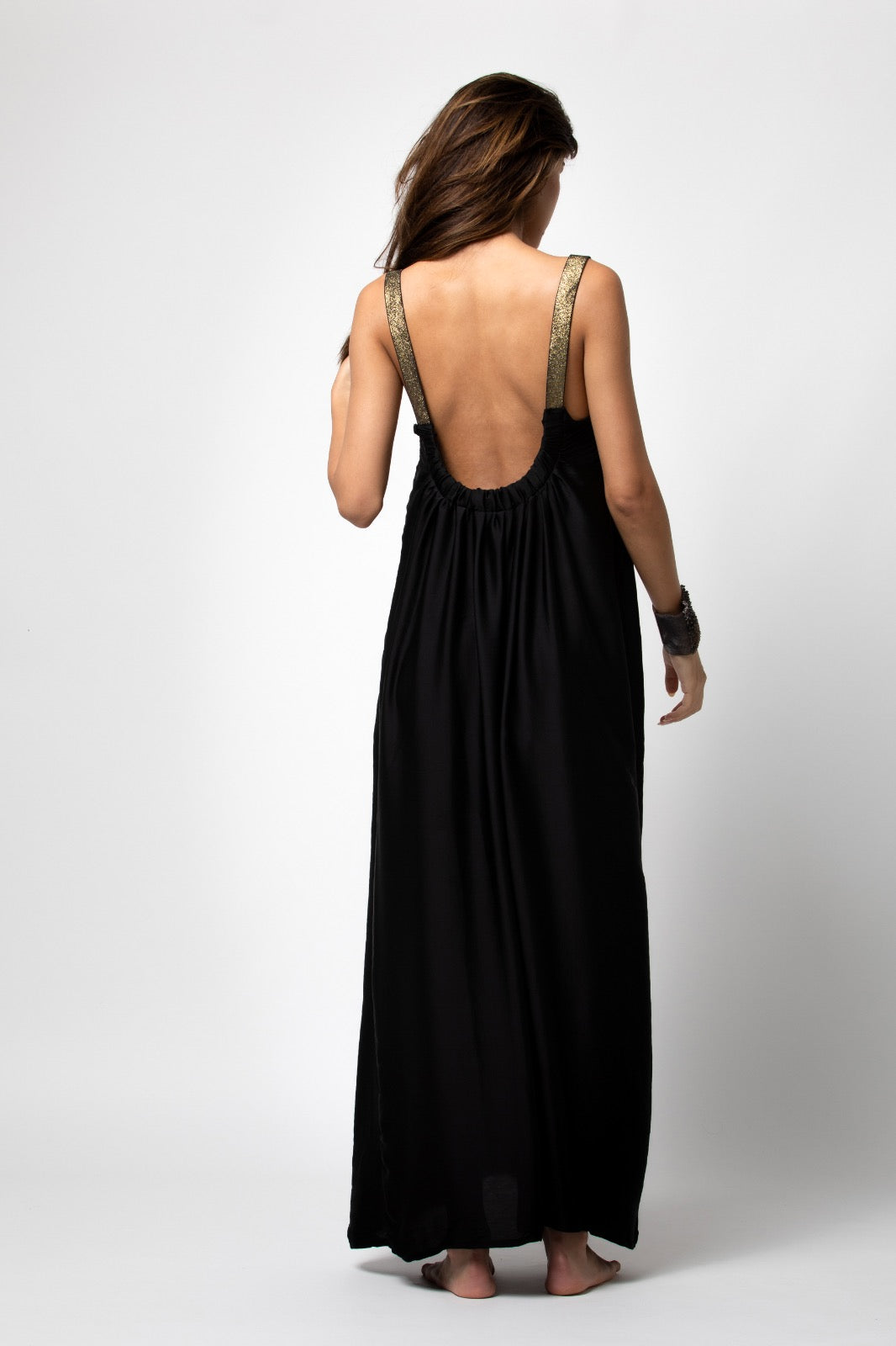 ROBE LONGUE DOS NU ALIA BLACK