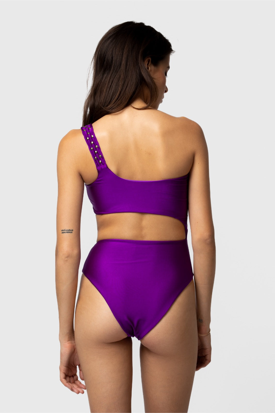 MAILLOT DE BAIN UNE PIECE ASYMETRIQUE ARIANE PURPLE