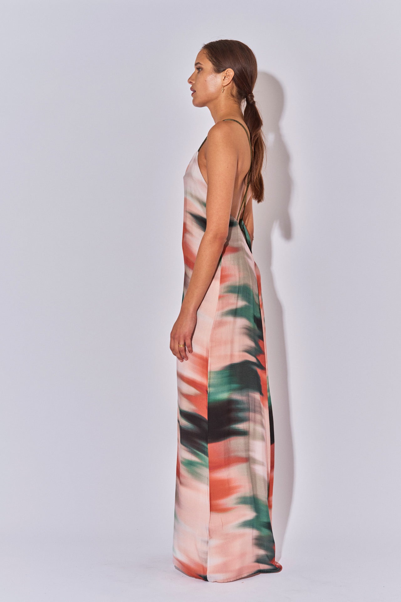 ROBE LONGUE DOS NU DINA TIE AND DIE