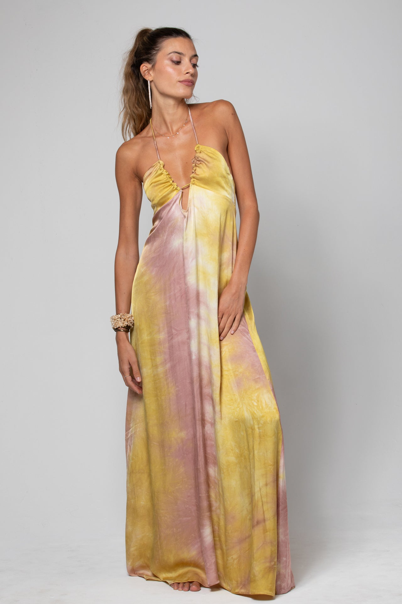 ROBE LONGUE À NOUER THEA IMPRIMÉ DESIERTO