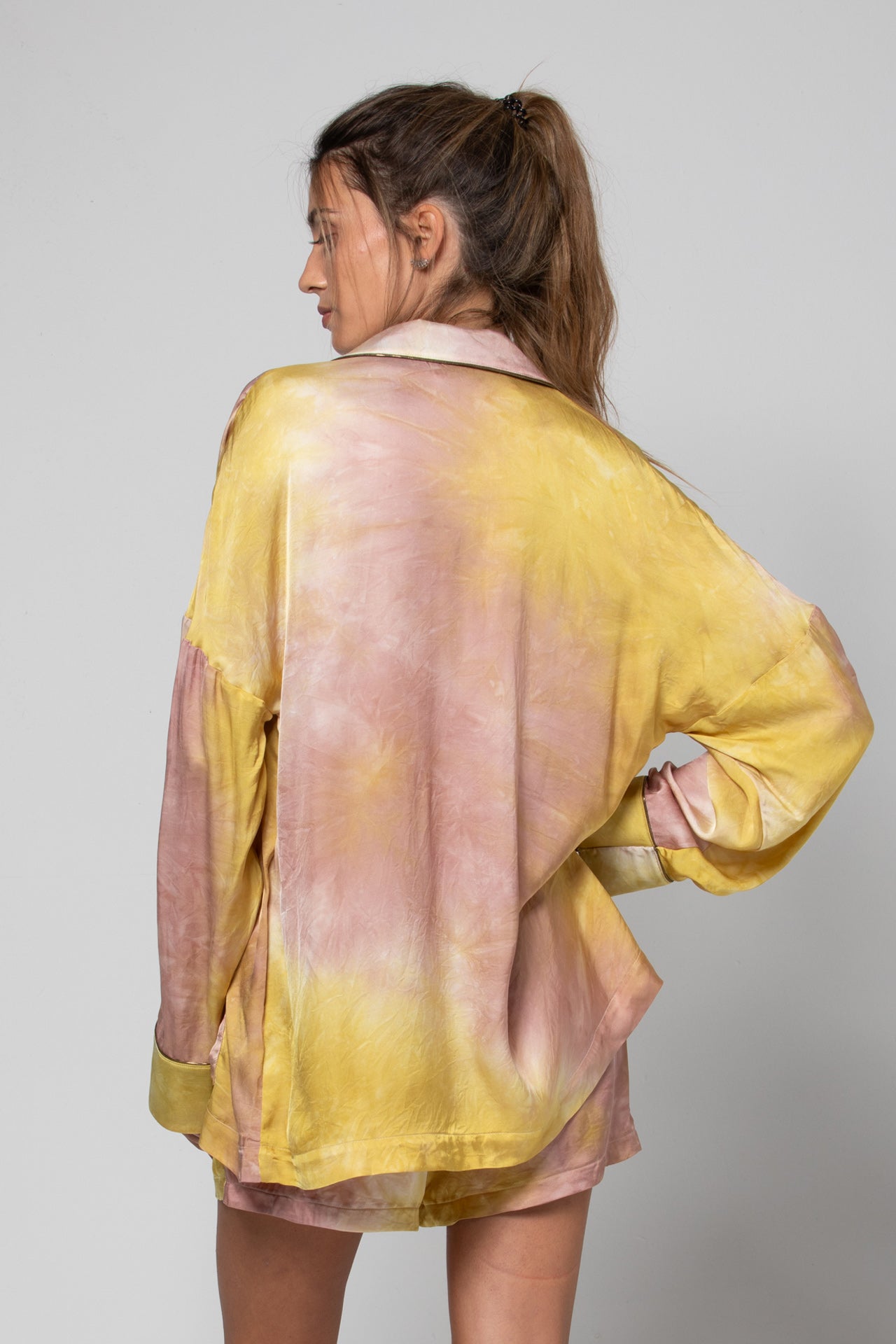 VESTE DE PYJAMA FLUIDE IMPRIMÉ DESIERTO