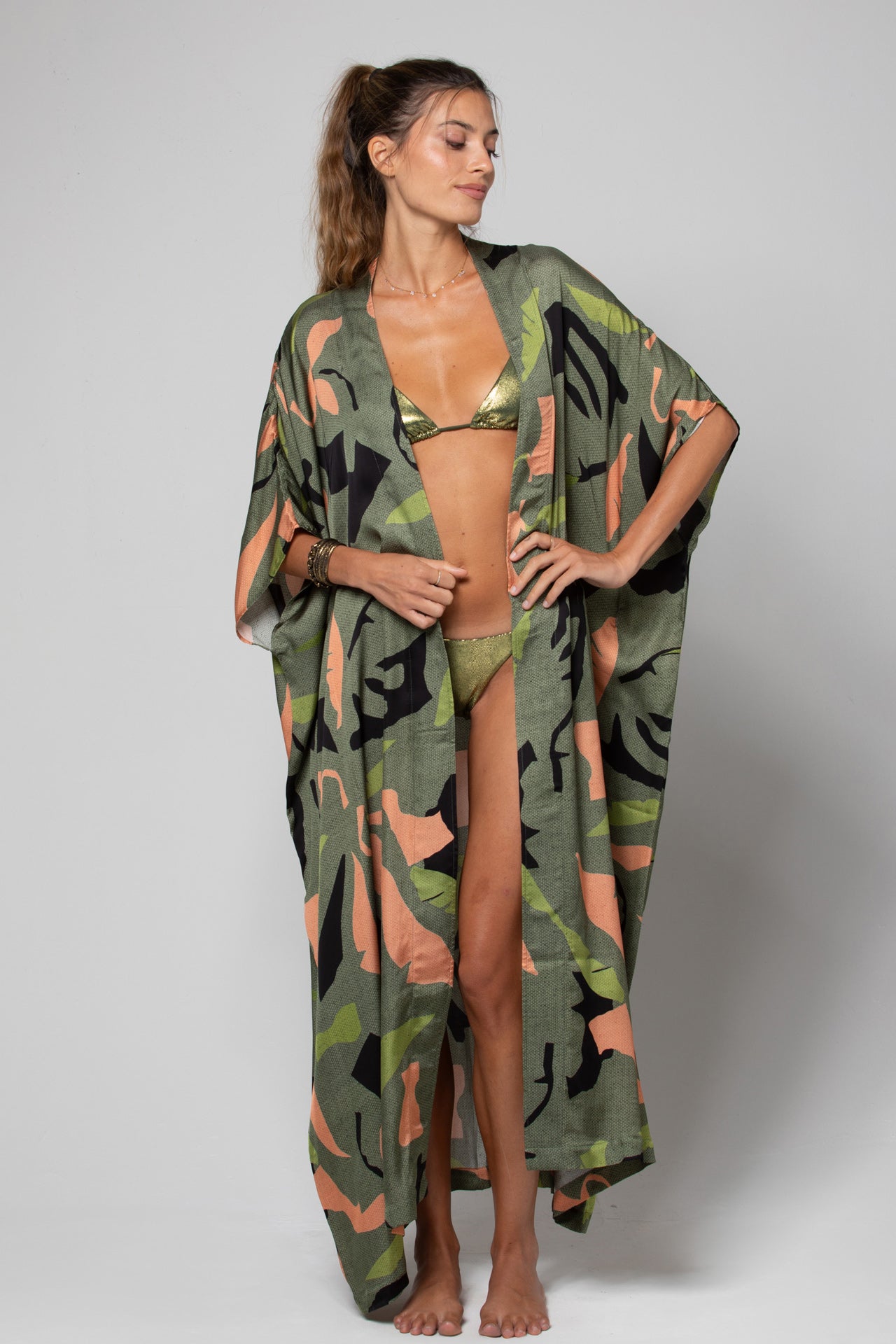 KIMONO LONG KIMA IMPRIMÉ EXOTIC