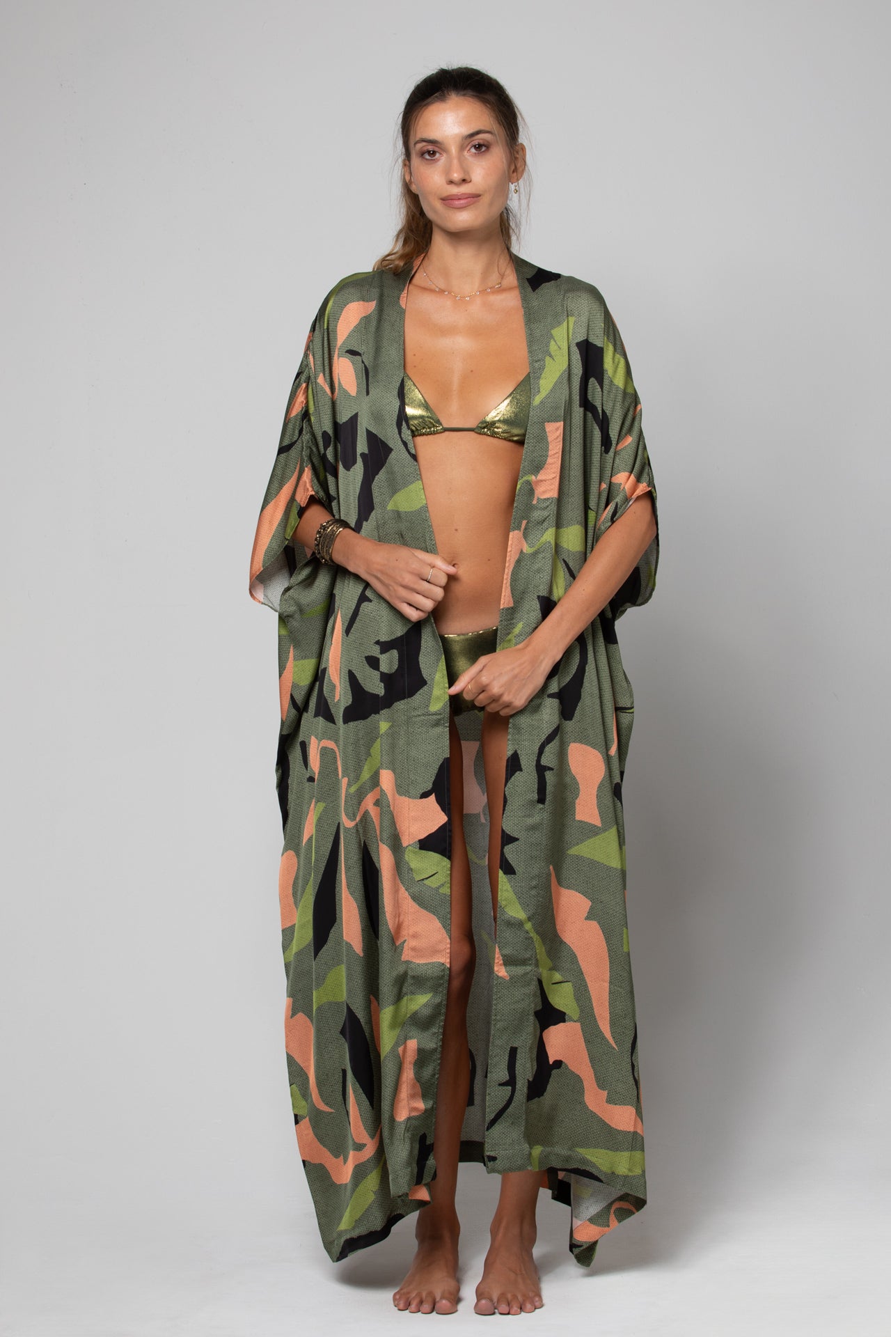 KIMONO LONG KIMA IMPRIMÉ EXOTIC