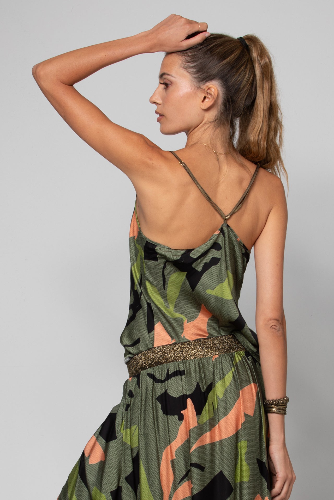 TOP À BRETELLES FINES TOSCA IMPRIMÉ EXOTIC