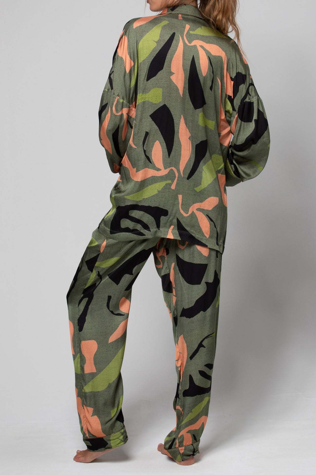 PANTALON DE PYJAMA FLUIDE IMPRIMÉ EXOTIC
