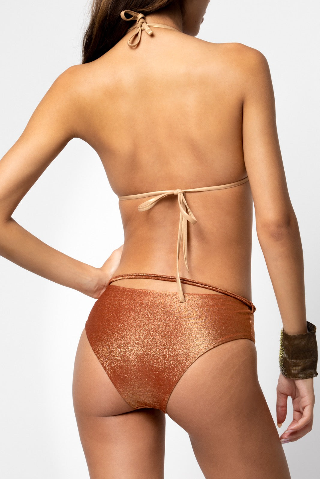 CULOTTE SHORTY NIKI LUREX SIENNA