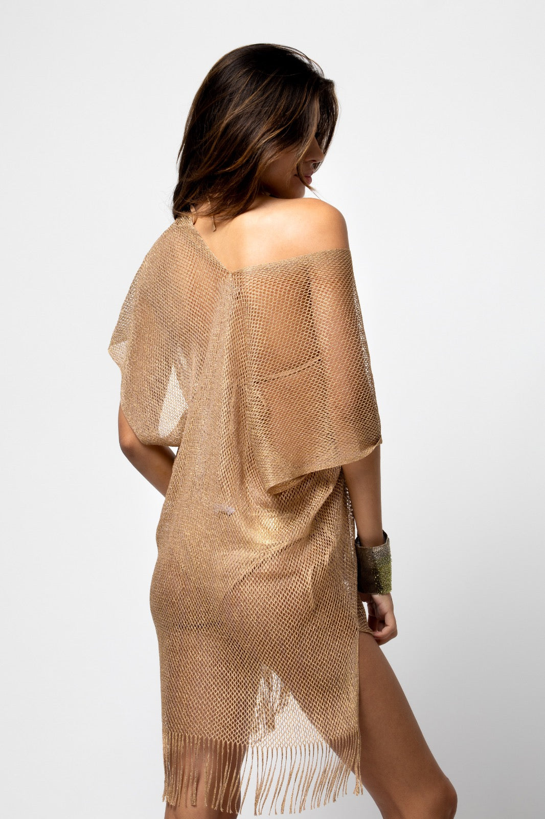 PONCHO COURT LUREX SIENNE