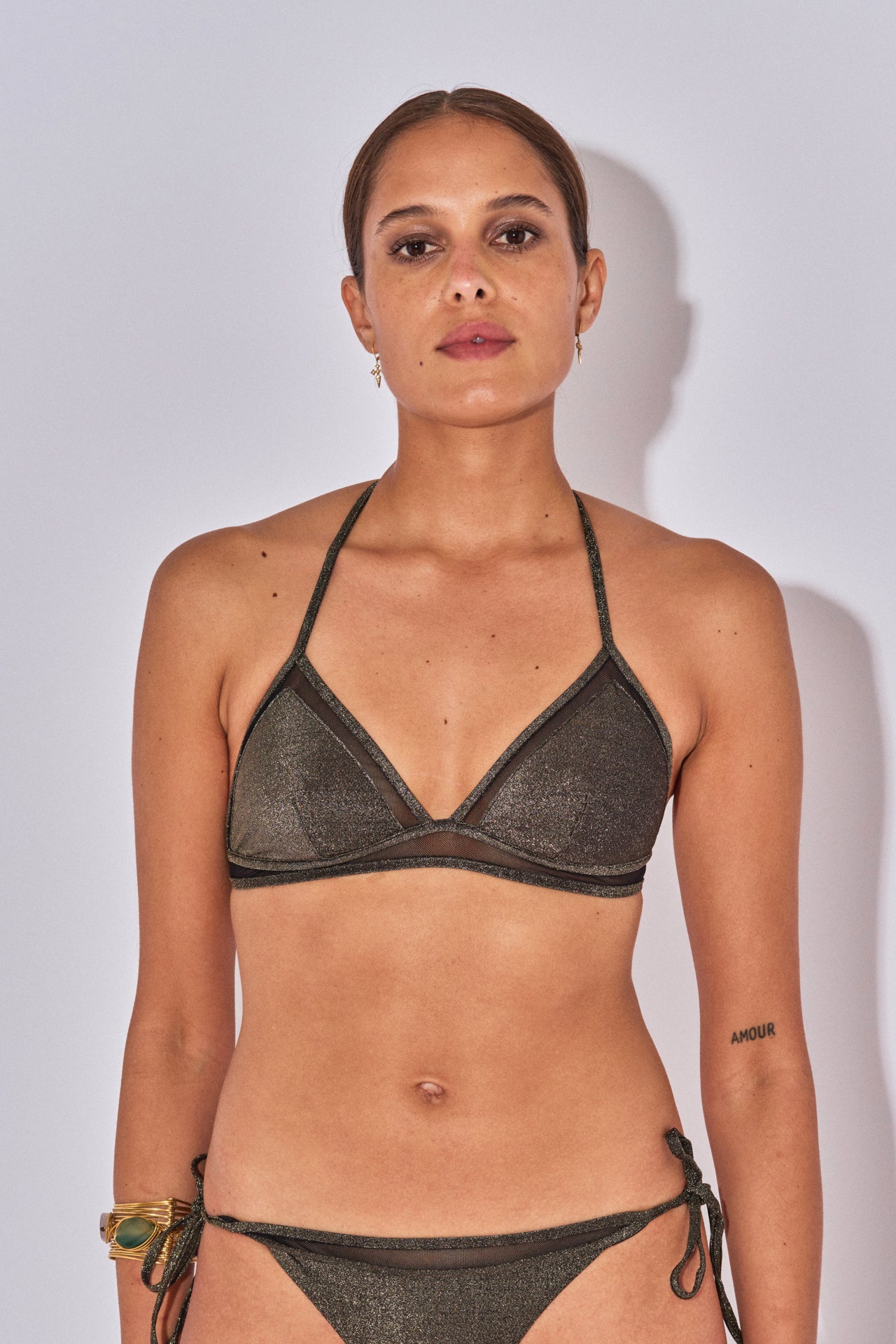 TOP TRIANGLE CARLA LUREX NOIR