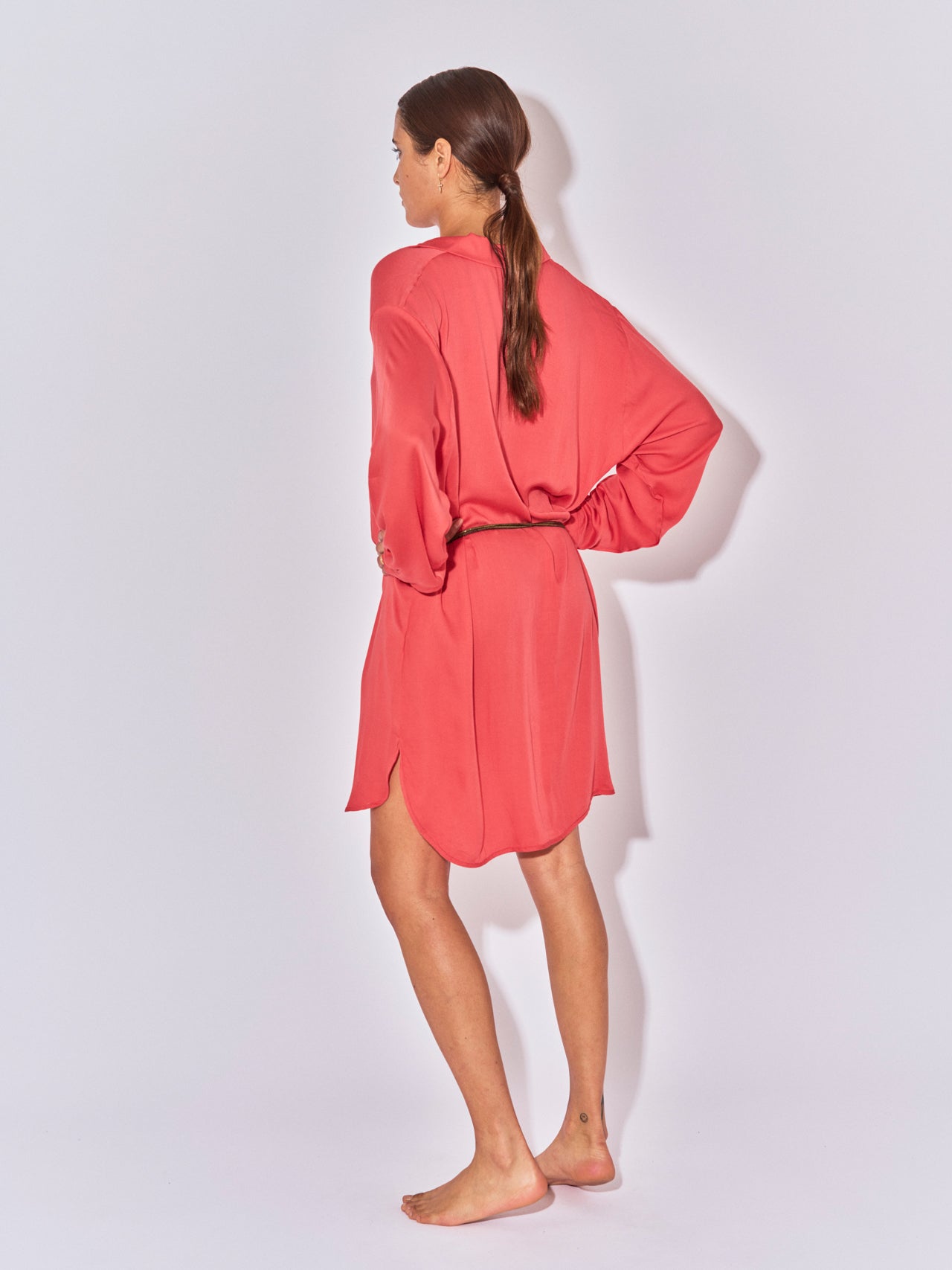 CHEMISE DECOLLETE EN V CASSY LITCHI