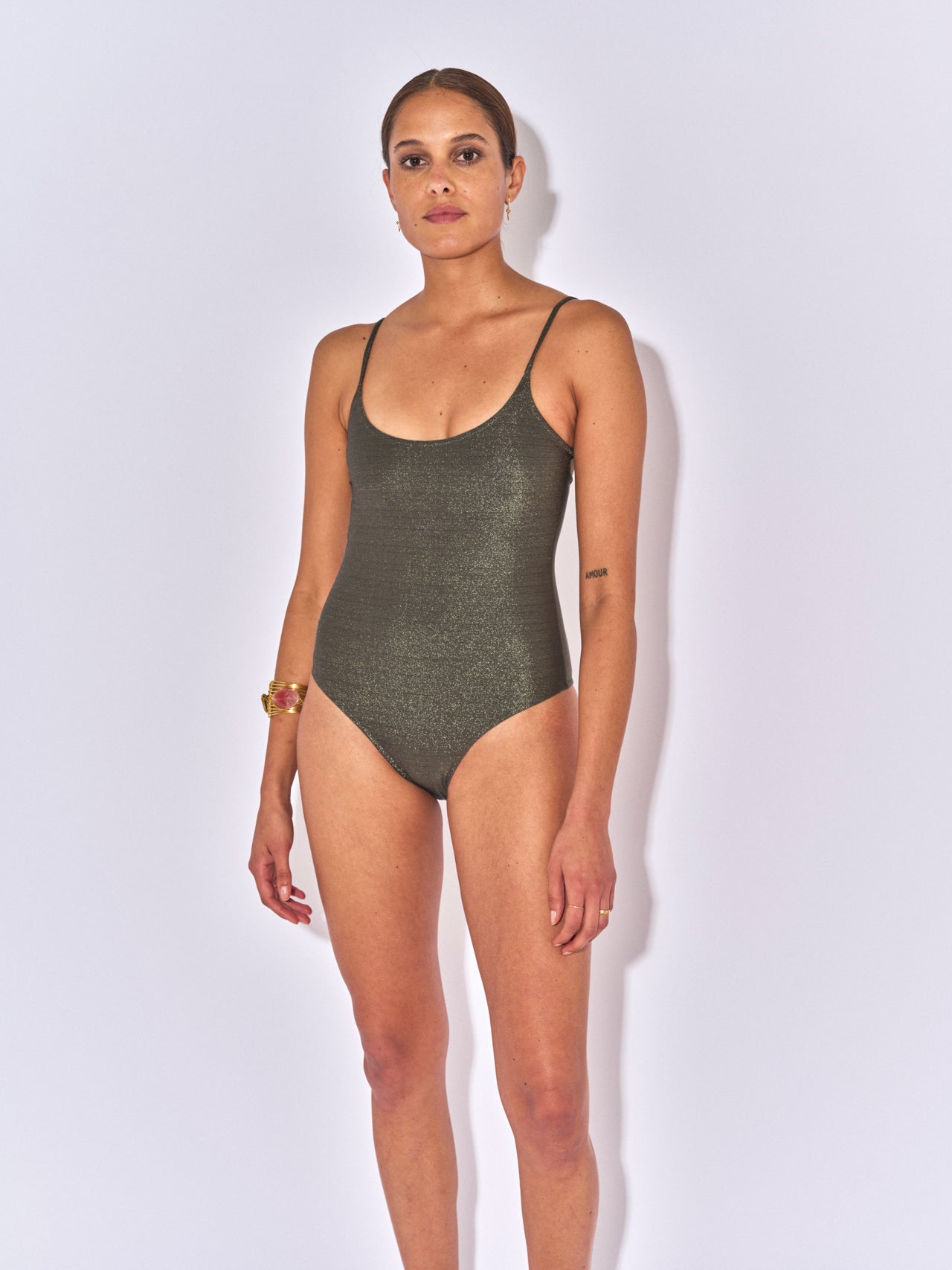 MAILLOT DE BAIN UNE PIECE DEVA LUREX NOIR