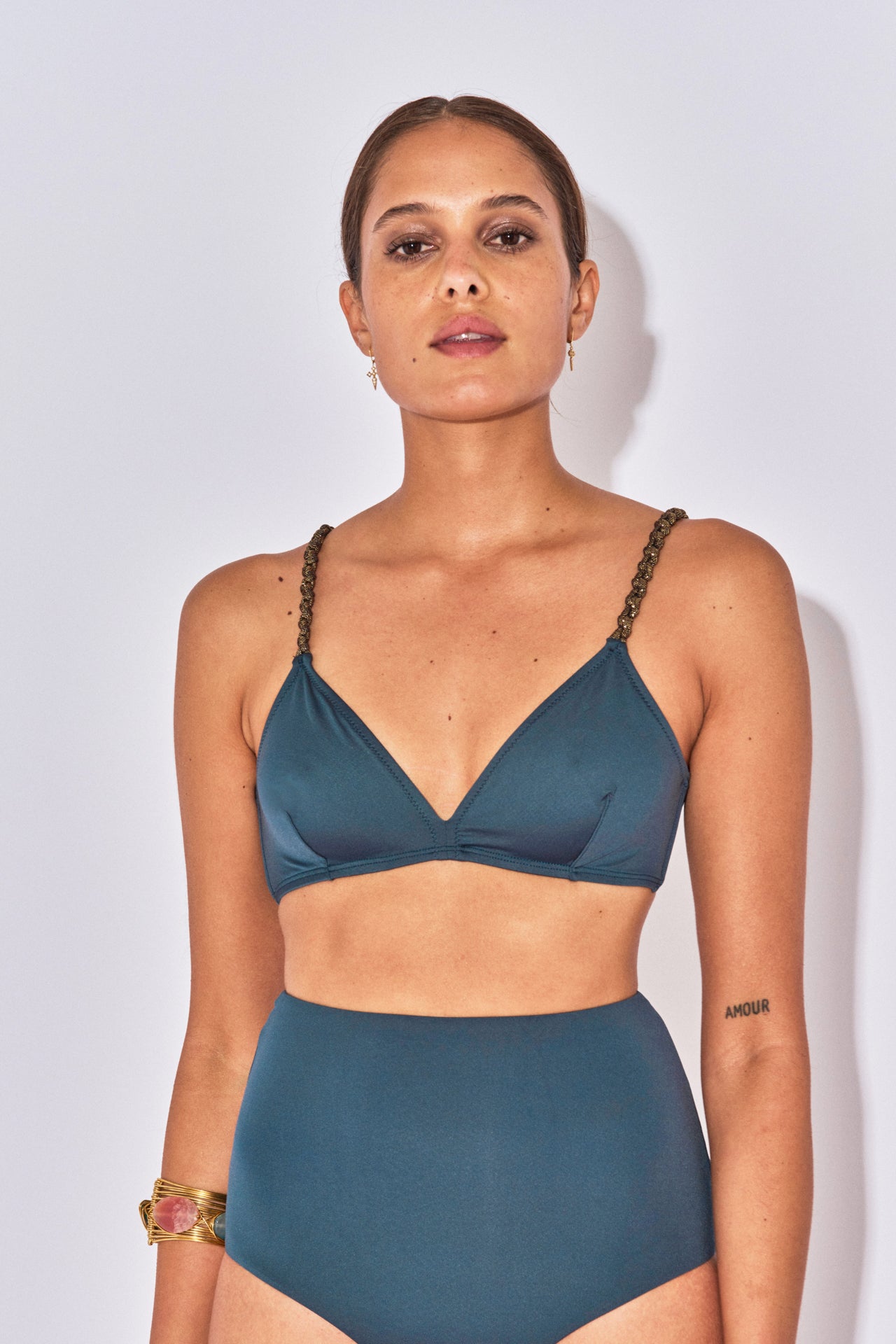TOP TRIANGLE EMBOITANT INES PETROL