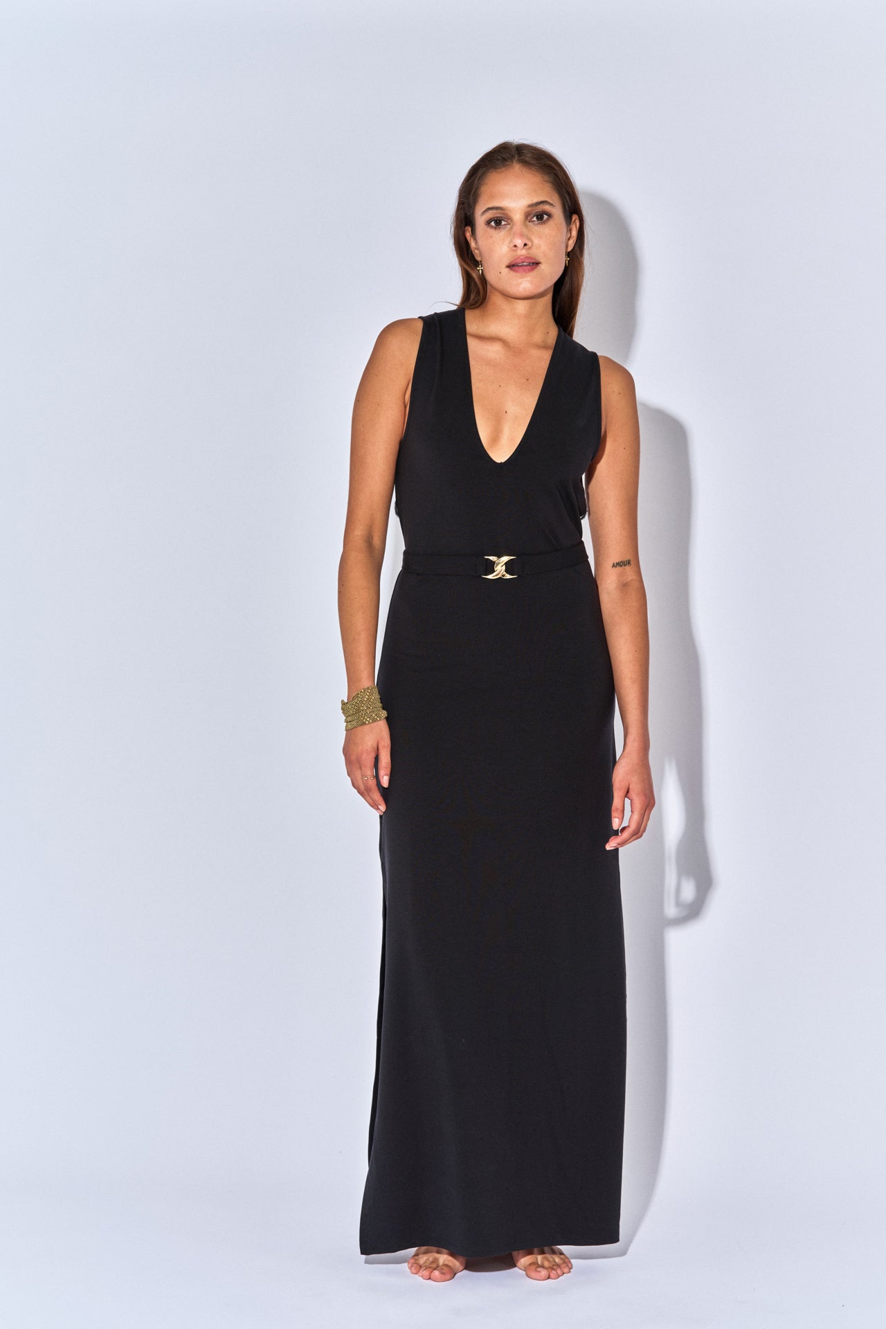 ROBE LONGUE JILL NOIR