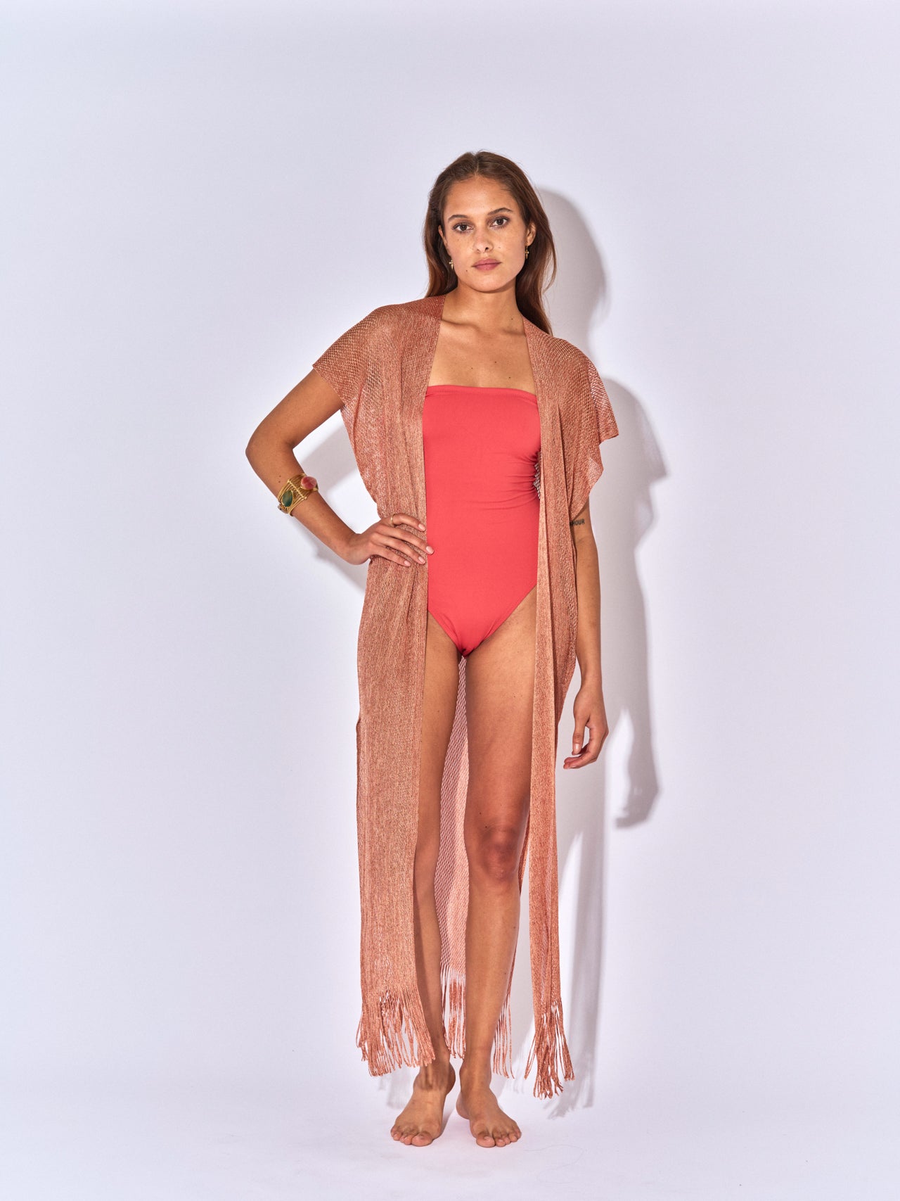 GILET LONG LIMA LUREX LITCHI