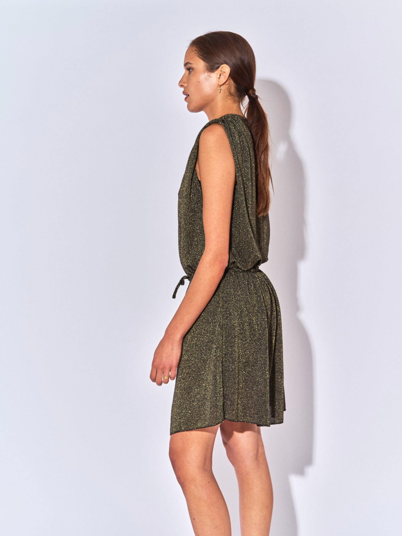 GILET ROBE MAHI LUREX NOIR