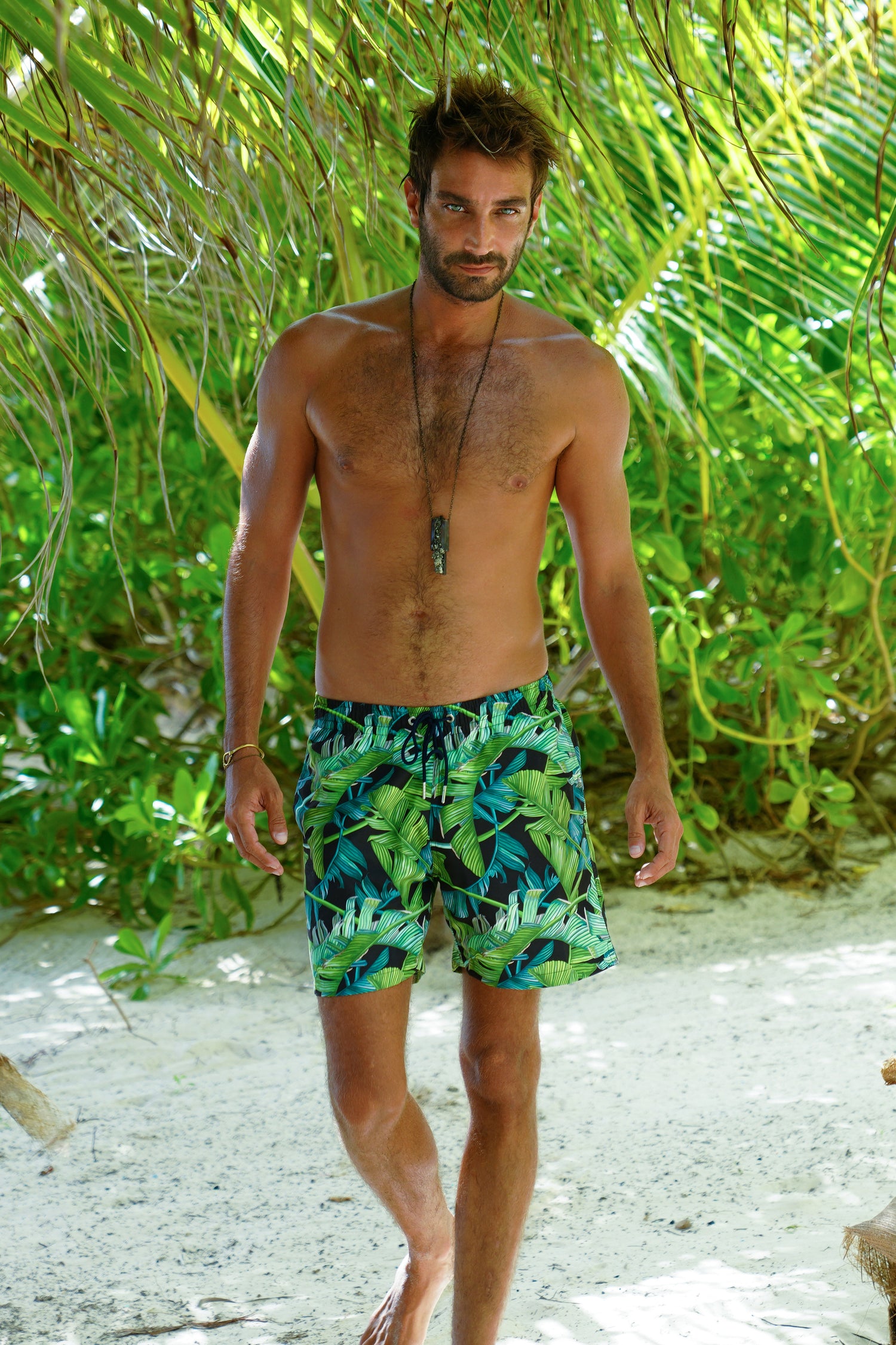 MICHAEL VEGETAL MARINEBLAU SHORTS