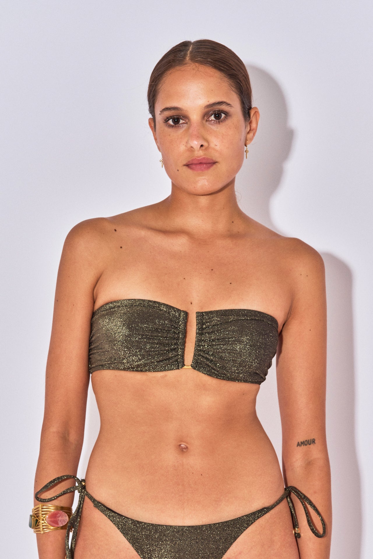 TOP BANDEAU ARMATURES NINA LUREX NOIR