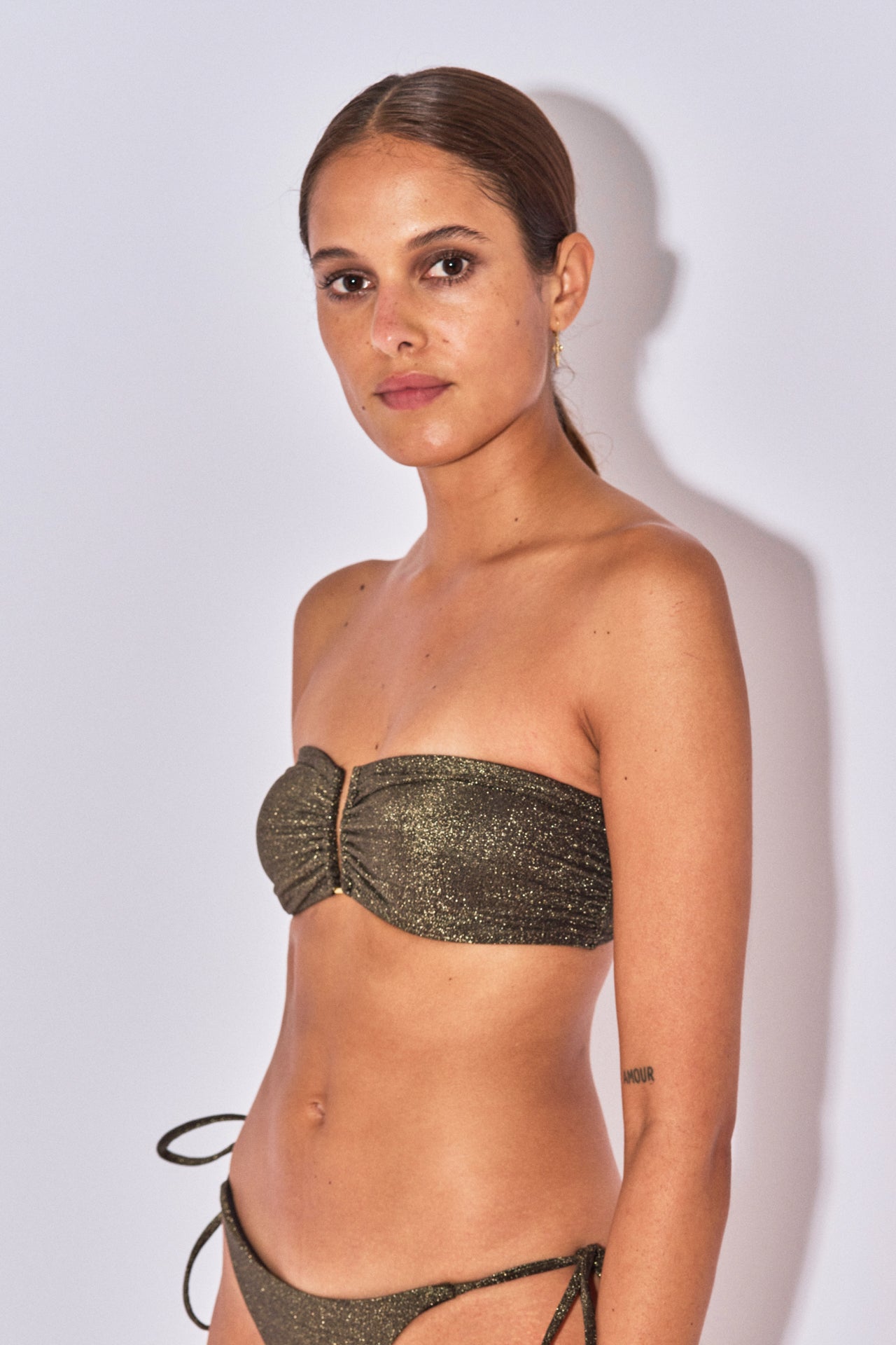 TOP BANDEAU ARMATURES NINA LUREX NOIR