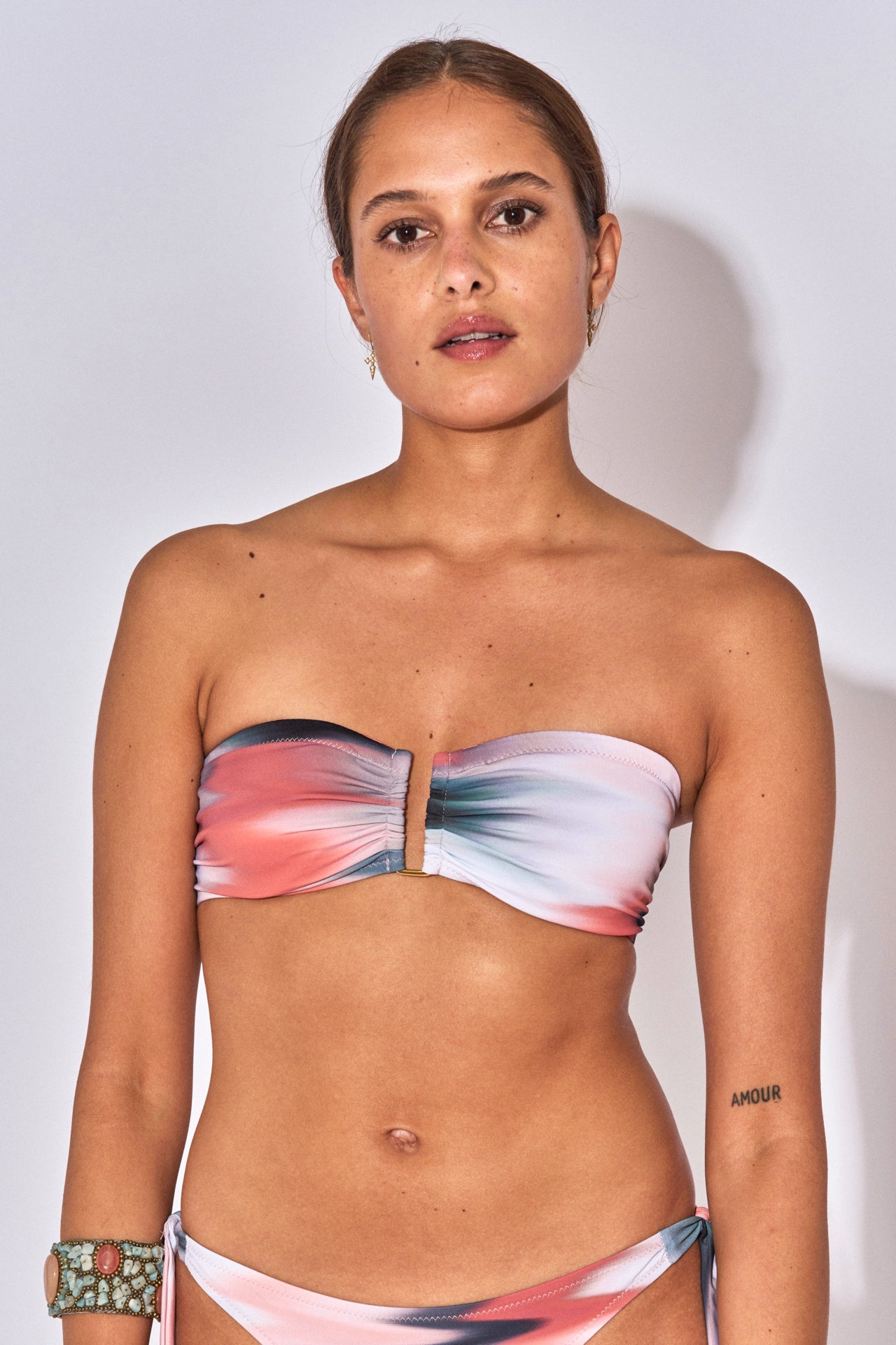NINA TIE AND DIE BÜGEL-BANDEAU-TOP