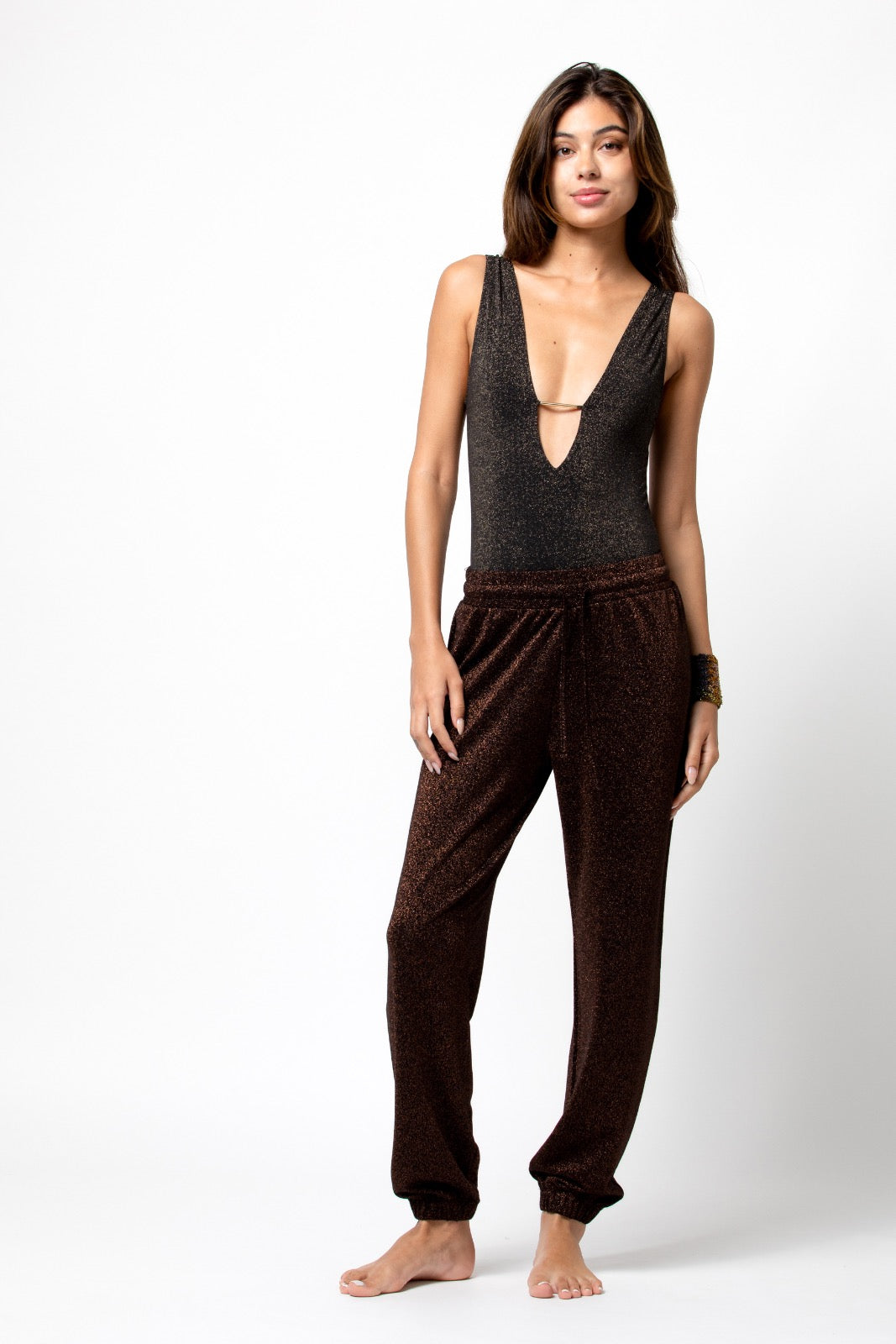 PANTALON LUREX COFEE