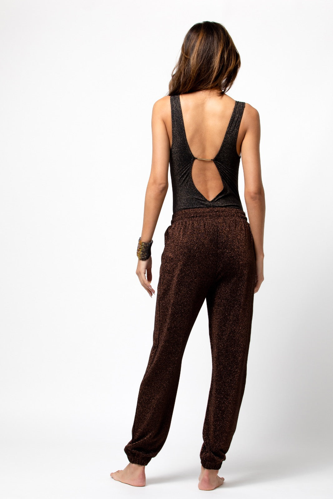 PANTALON LUREX COFEE