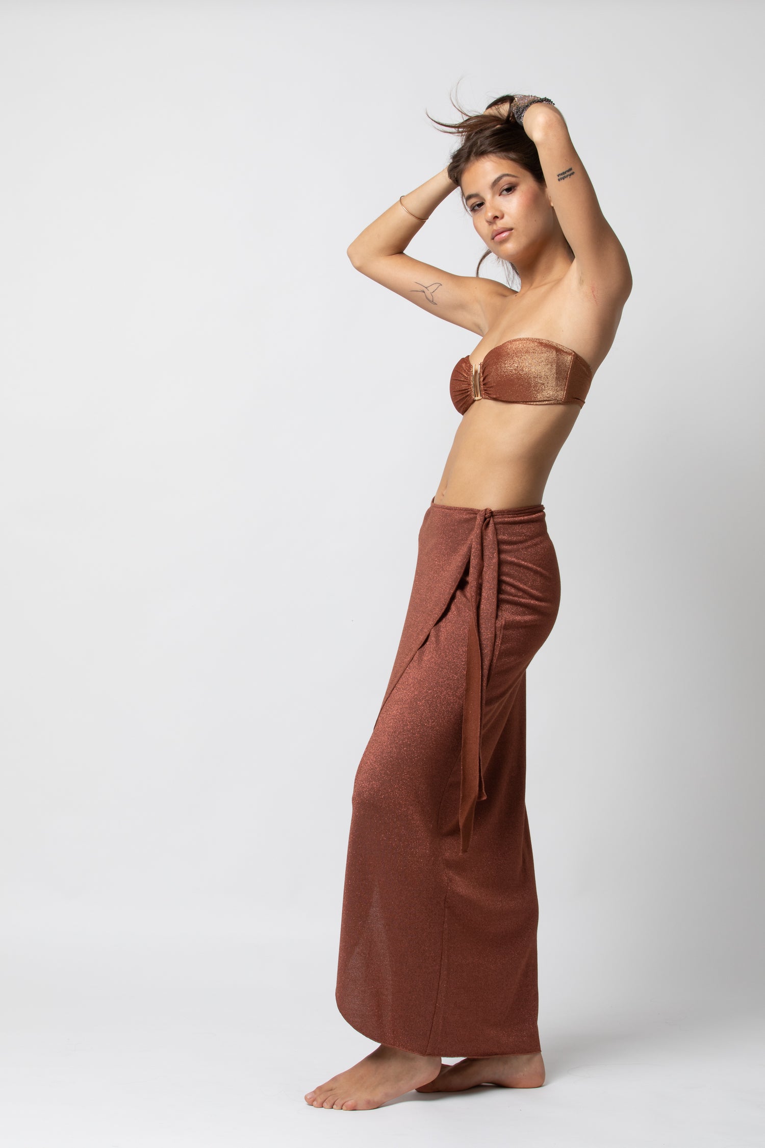 PAREO LONG LUREX SIENNE