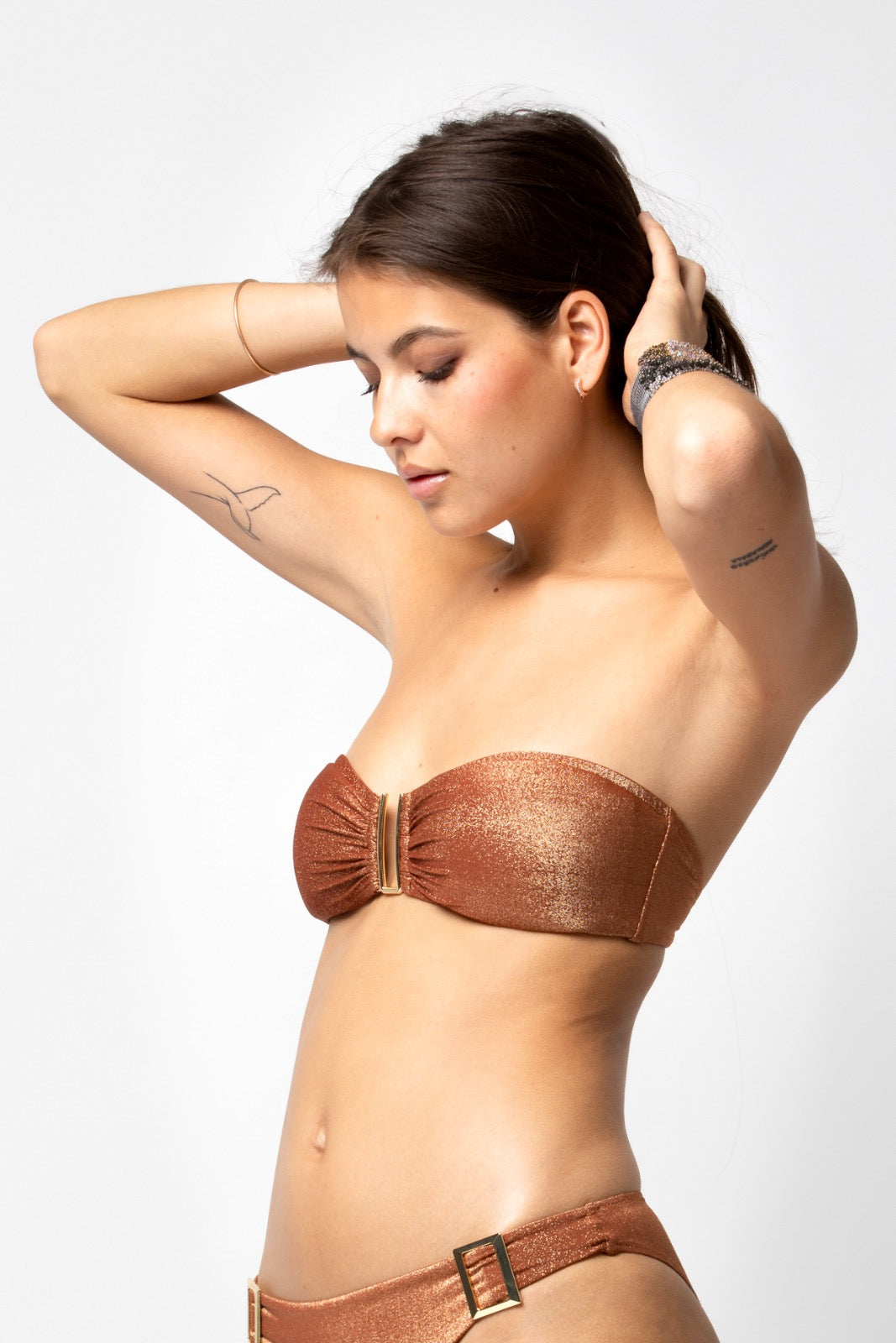 TOP BANDEAU ROMY LUREX SIENNA