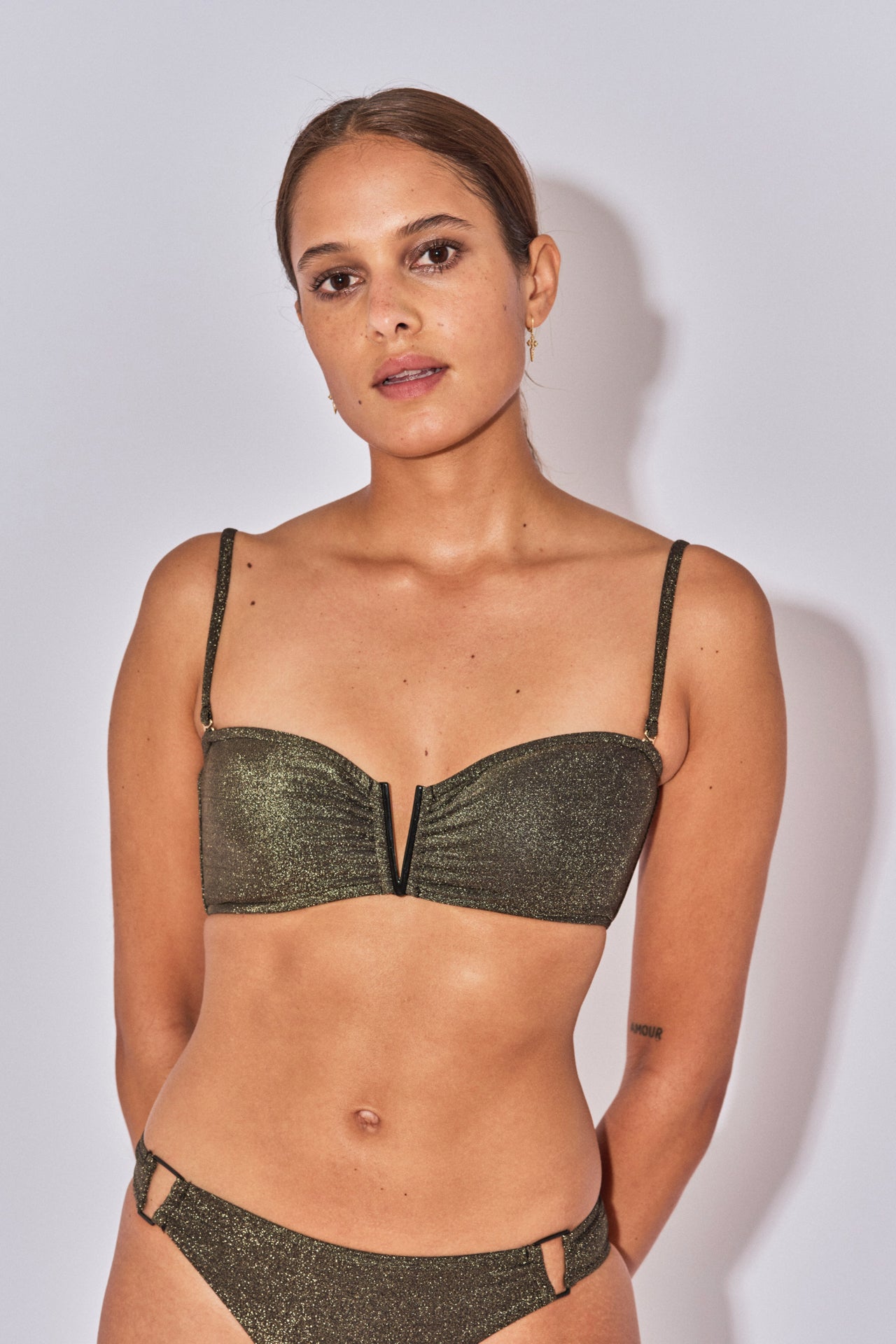 TOP BANDEAU SHIRAZ LUREX NOIR