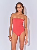 ADI LITCHI BANDEAU ONE-PIECE SWIMSUIT