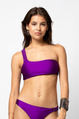 TOP BANDEAU ASYMETRIQUE ANAH PURPLE