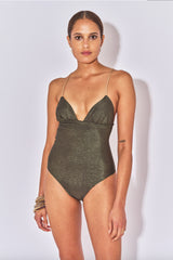 TIANA SCHWARZER LUREX-BADEANZUG