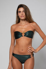 TOP BUSTIER AVEC BIJOU EN O EMY SHINY EMERALD