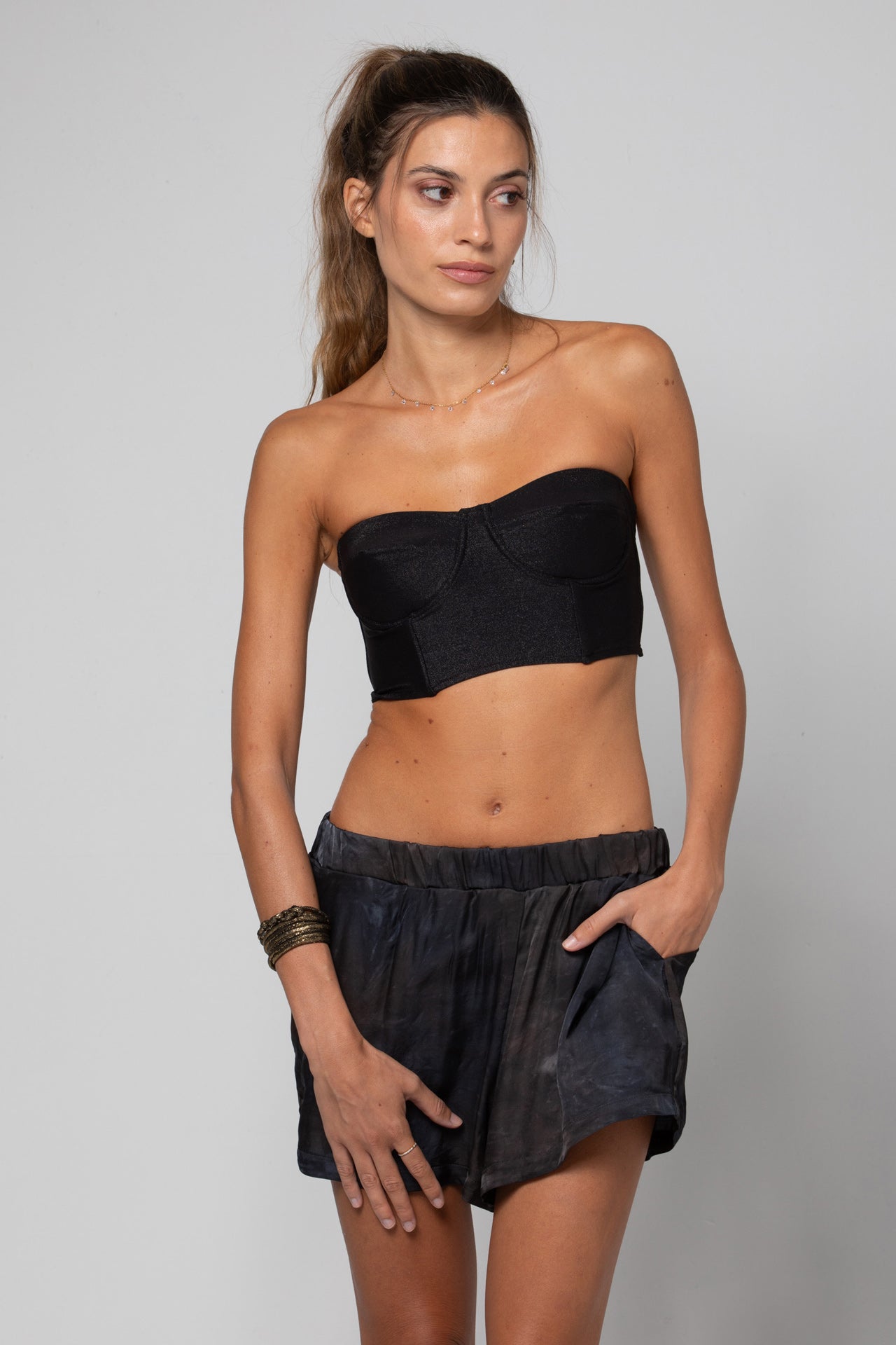 SHORT FLUIDE TOM IMPRIMÉ BLACK MALT