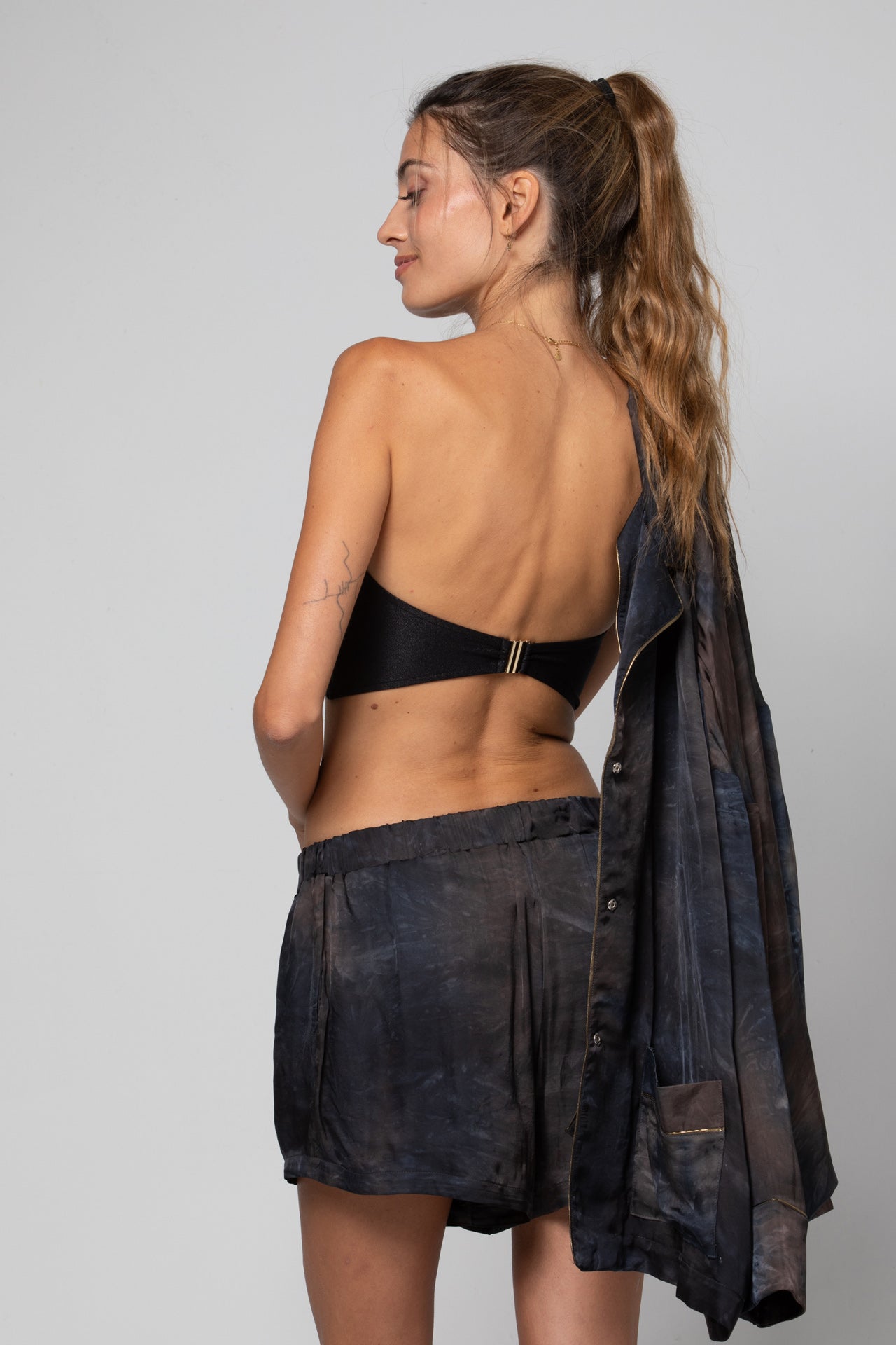 SHORT FLUIDE TOM IMPRIMÉ BLACK MALT