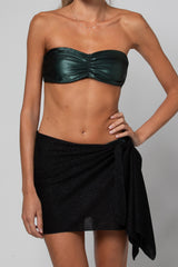 PARÉO COURT À NOUER LUREX BLACK