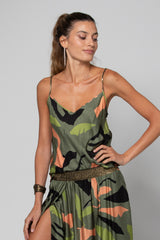 TOP À BRETELLES FINES TOSCA IMPRIMÉ EXOTIC