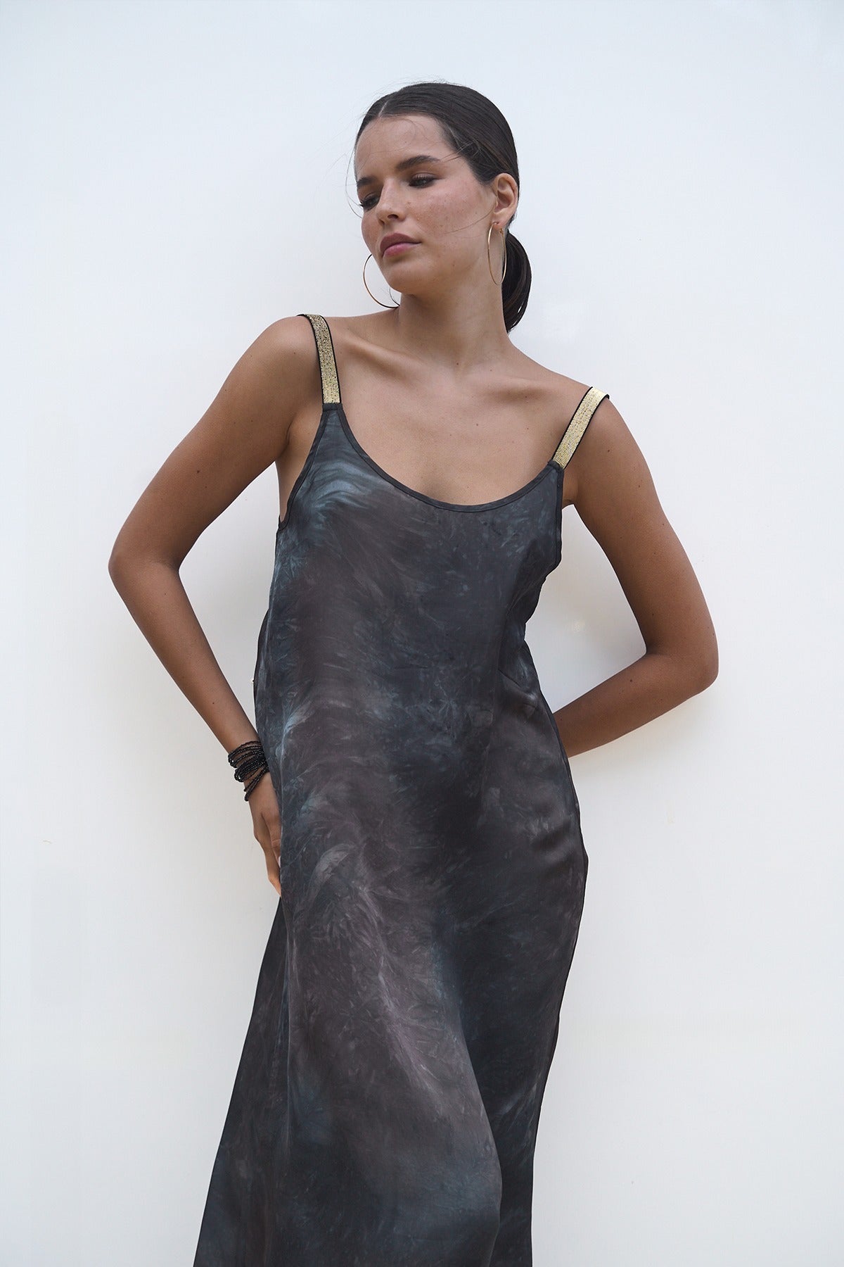 ROBE LONGUE ALIA IMPRIMÉ BLACK MALT