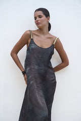 ROBE LONGUE ALIA IMPRIMÉ BLACK MALT