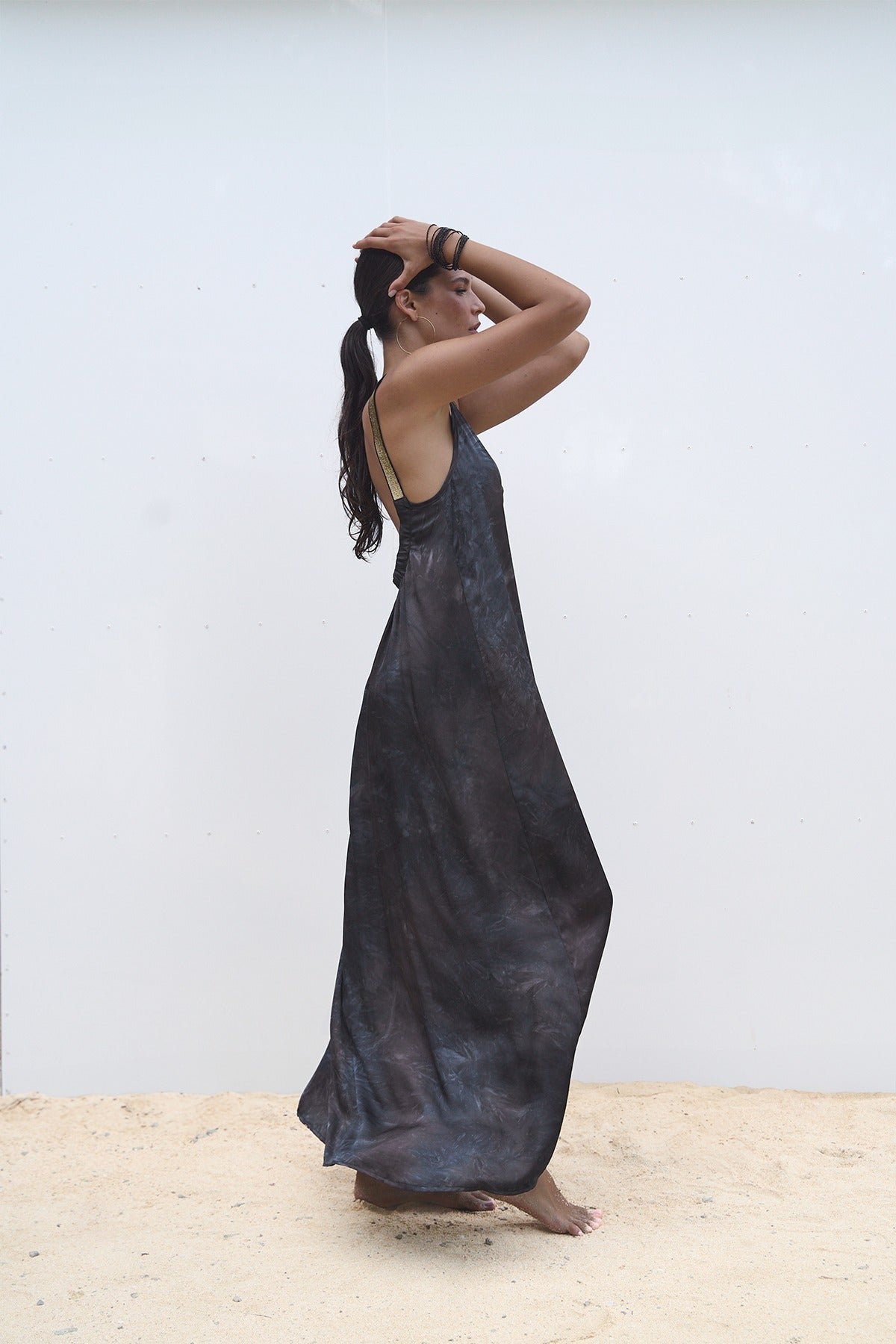 ROBE LONGUE ALIA IMPRIMÉ BLACK MALT