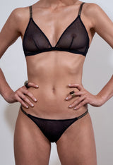 SOUTIEN GORGE CHLOE MESH BLACK GLIT