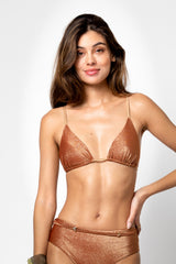 NIKI LUREX SIENNA TRIANGLE-TOP