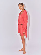 CHEMISE DECOLLETE EN V CASSY LITCHI