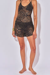 GIA HÄKELN SCHWARZE SHORTS