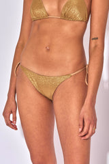 KATE REVERSIBLE GOLD LUREX TIE-UP PANTIES