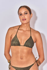 REVERSIBLE TRIANGLE TOP KATE LUREX BLACK