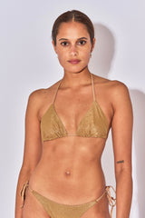 KATE WENDBARES TRIANGLE-TOP GOLD LUREX