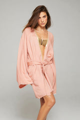 KIMONO COURT BRODERIE CRABE NUDE