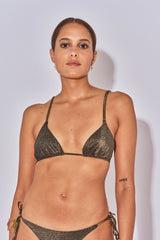 NIKI LUREX BLACK TRIANGLE TOP